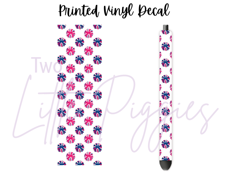 Printed Vinyl - Cheer - Pink and Navy