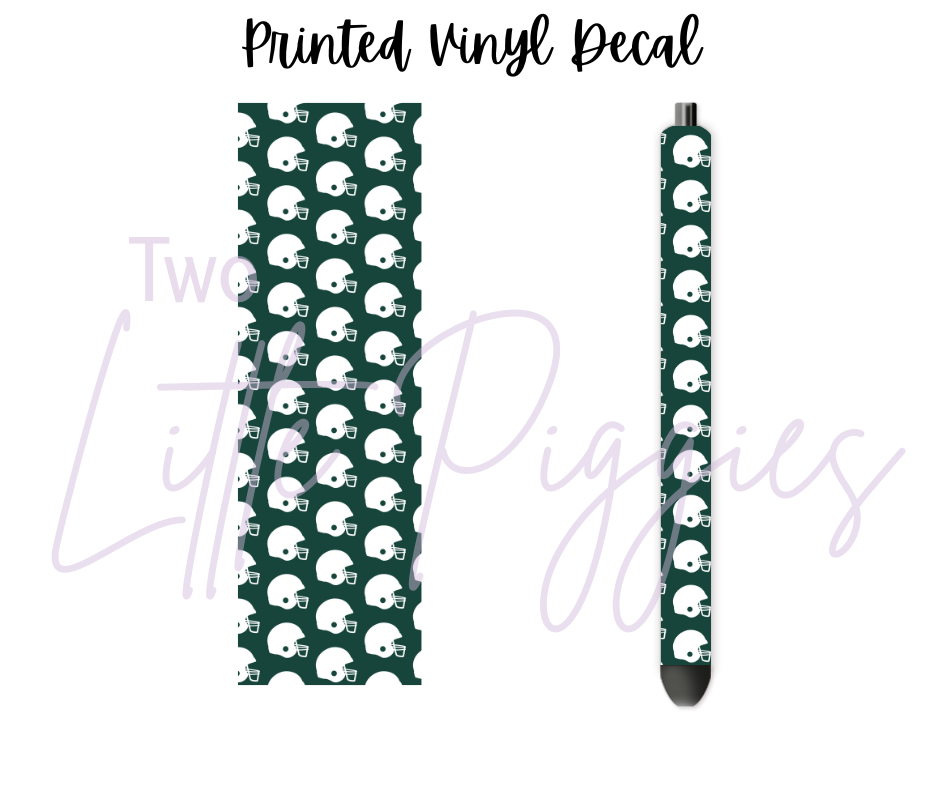 Printed Vinyl - Football - Green and White
