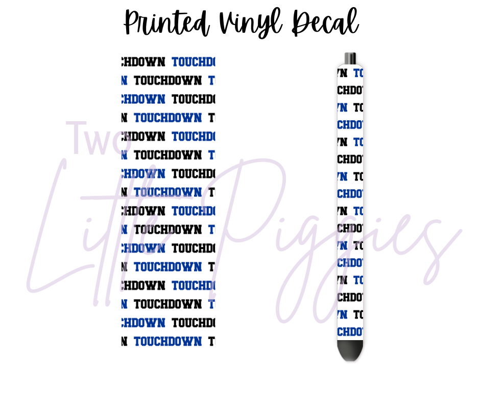 Printed Vinyl - Football - Blue and Black