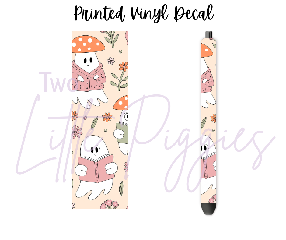 Printed Vinyl - Girl Ghosts and Books