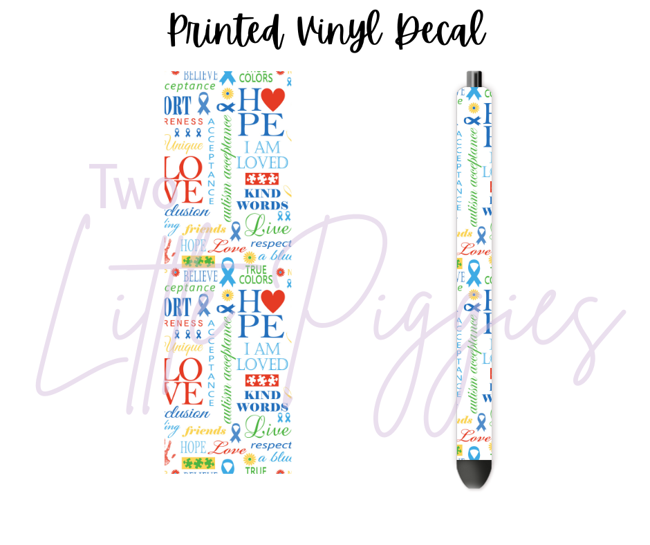 Printed Vinyl - Autism Awareness