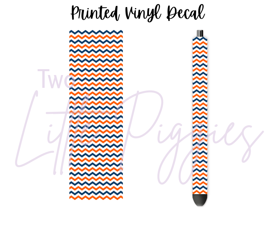 Printed Vinyl - Cheer - Navy and Orange