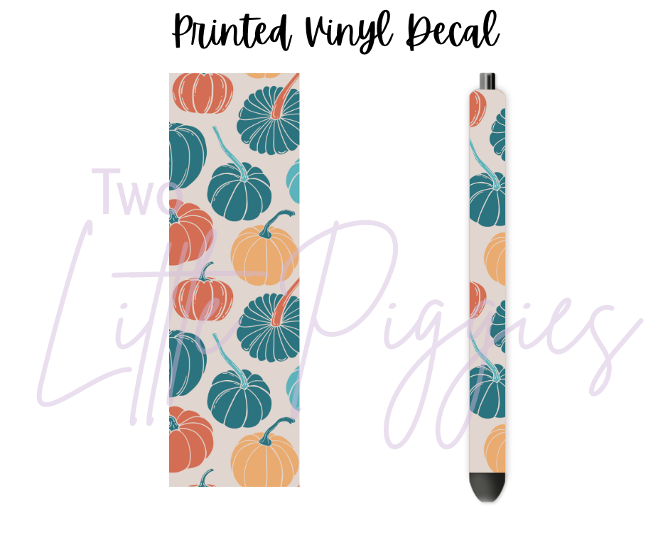 Printed Vinyl - Teal Pumpkin