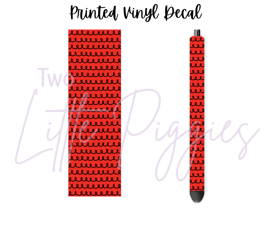 Printed Vinyl - Football - Black and Red
