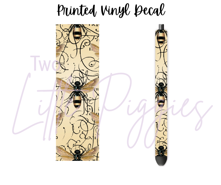 Printed Vinyl - Bumbling Bees