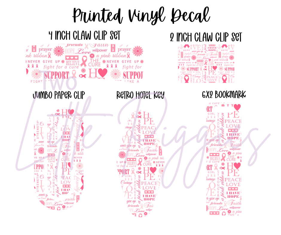 Printed Vinyl - Breast Cancer Awareness