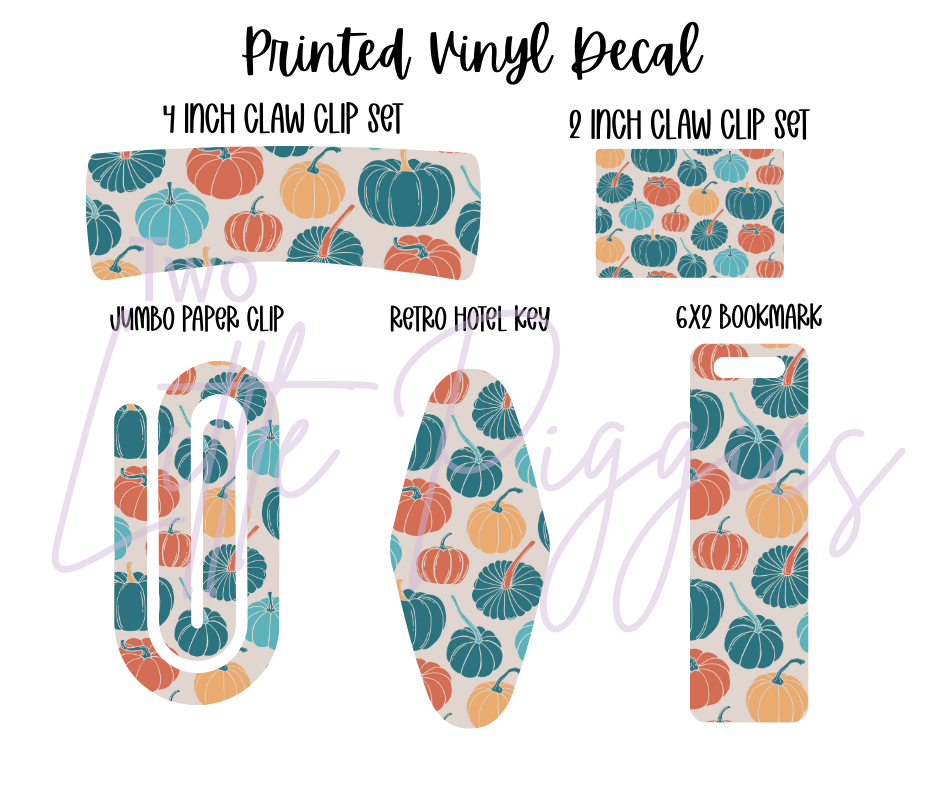 Printed Vinyl - Teal Pumpkin