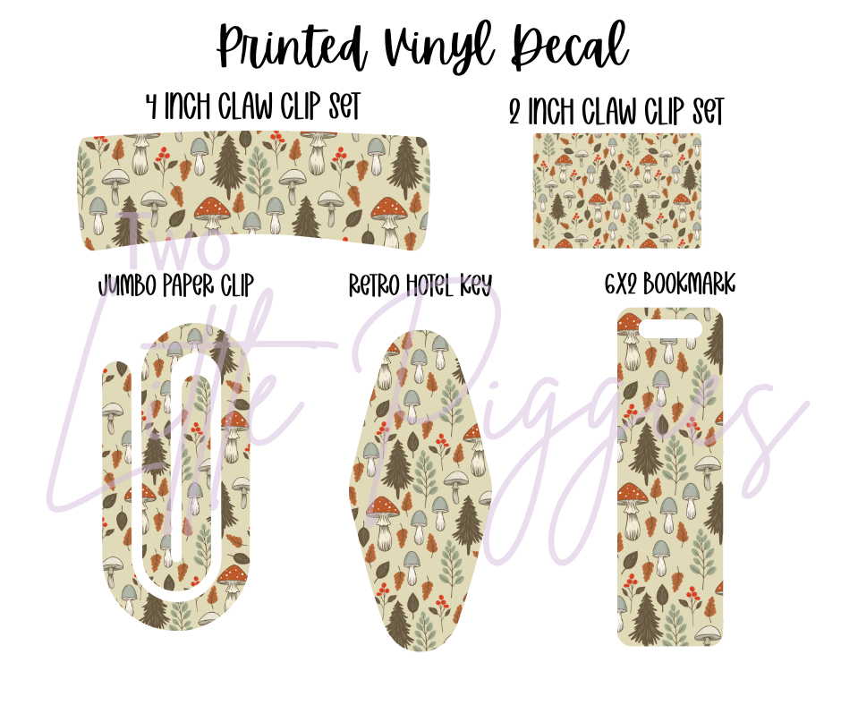 Printed Vinyl - Mushroom Forest
