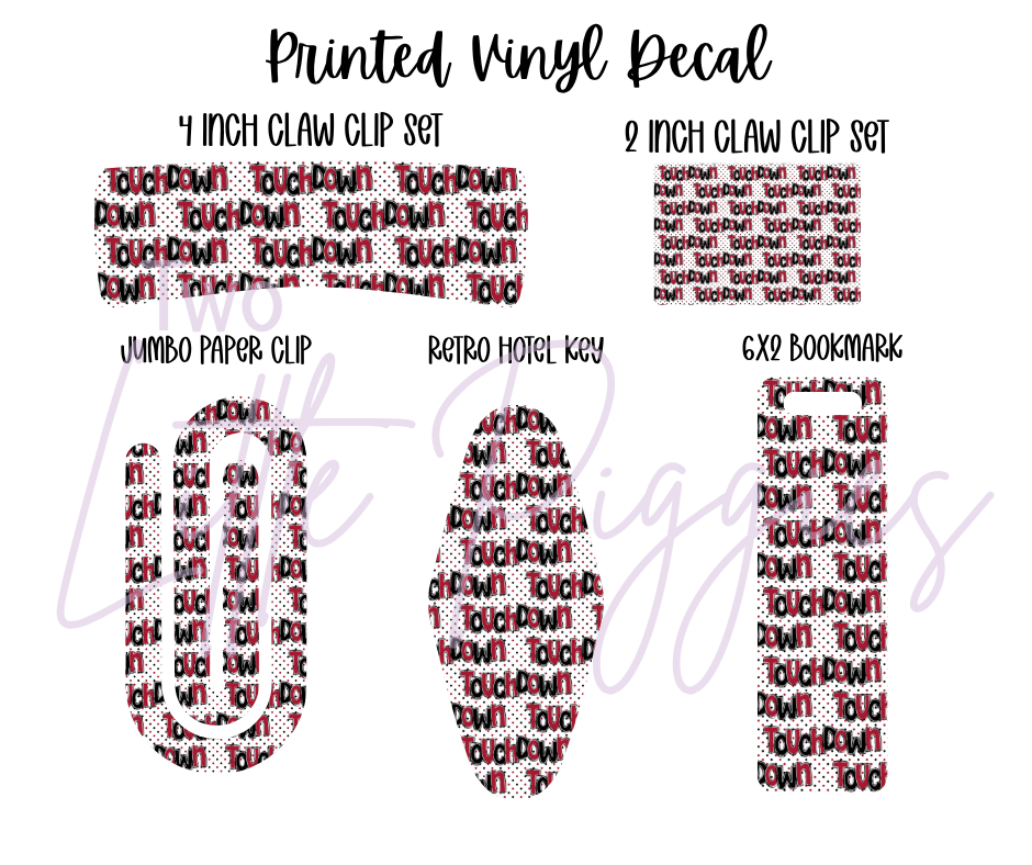 Printed Vinyl - Football - Maroon and Black