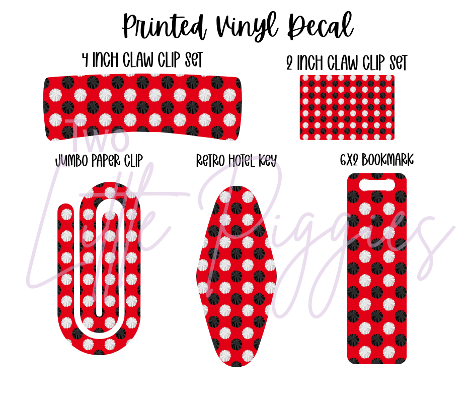 Printed Vinyl - Cheer - Red and Black
