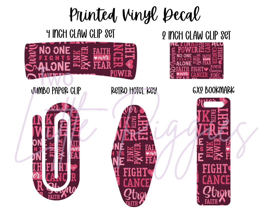 Printed Vinyl - Breast Cancer Awareness