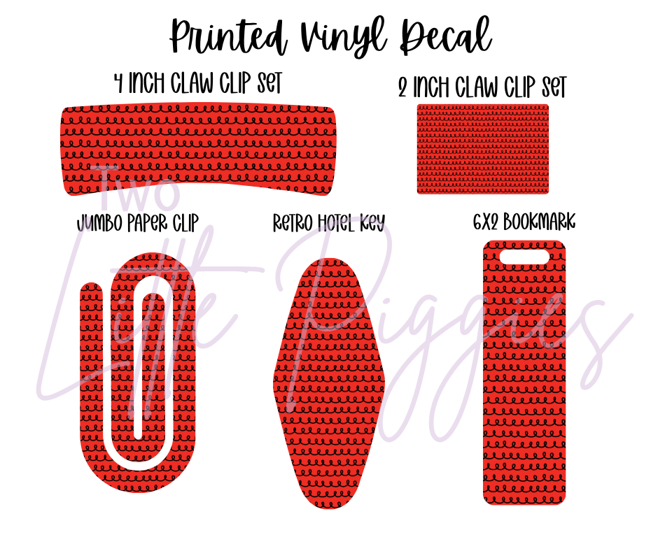 Printed Vinyl - Football - Black and Red