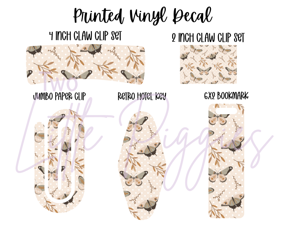 Printed Vinyl - Butterflies in the Garden