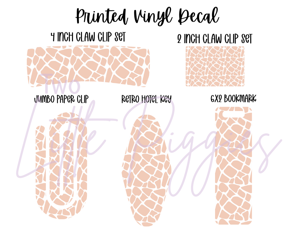 Printed Vinyl - Blush Safari