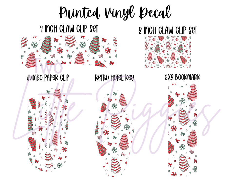 Printed Vinyl - Christmas Cakes