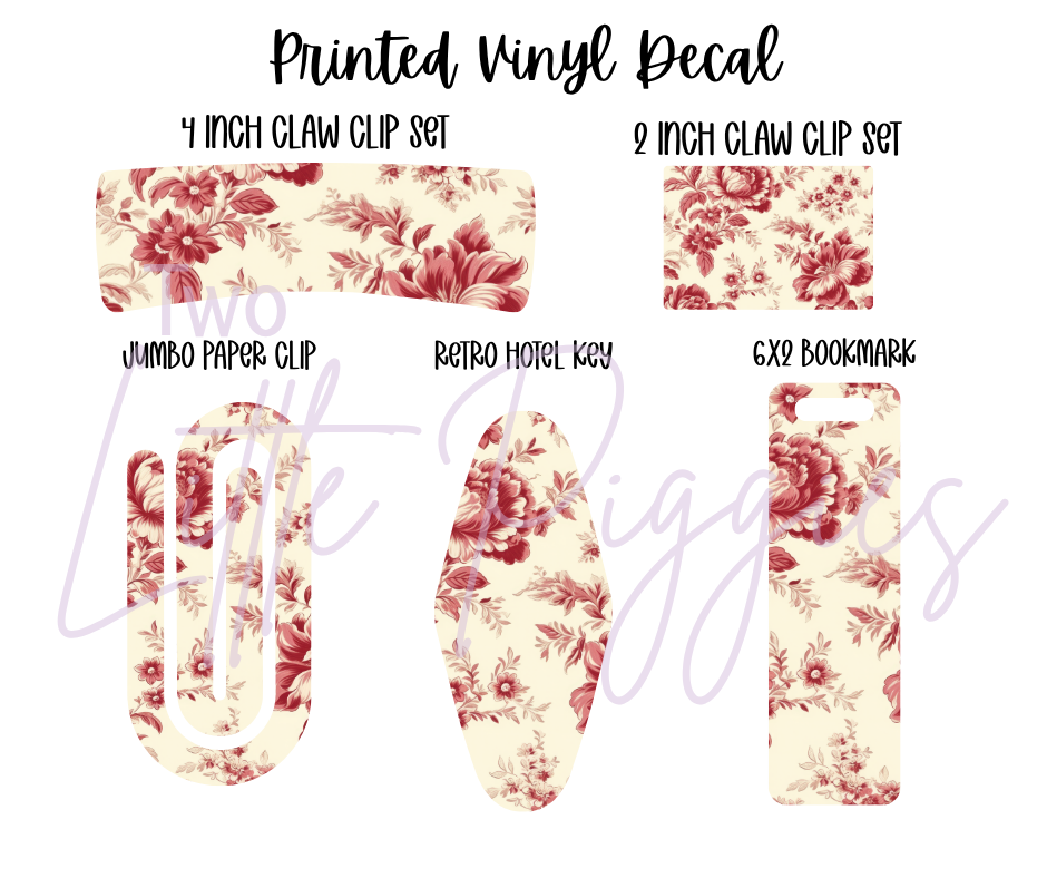 Printed Vinyl - Toile Floral