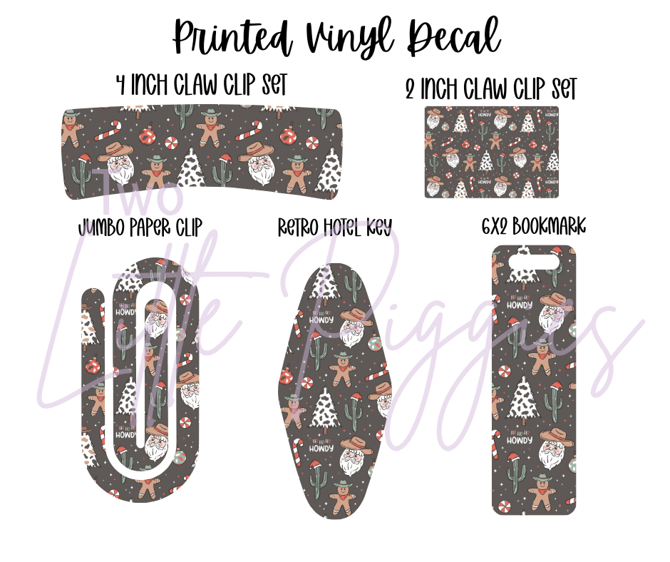 Printed Vinyl - Howdy Christmas