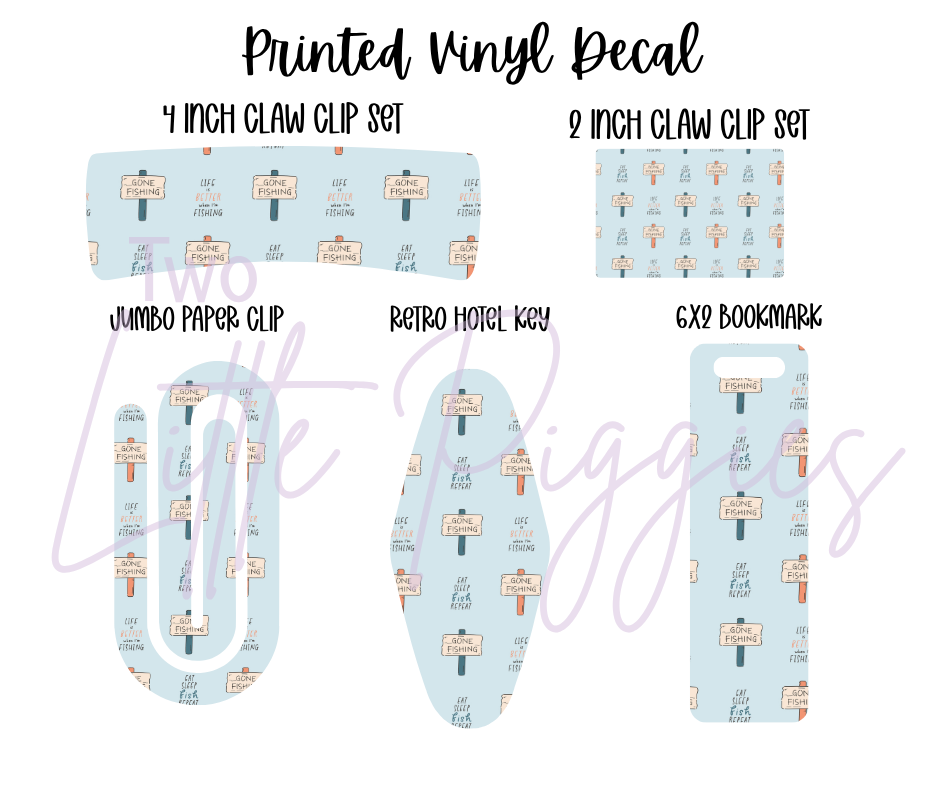 Printed Vinyl - Gone Fishing