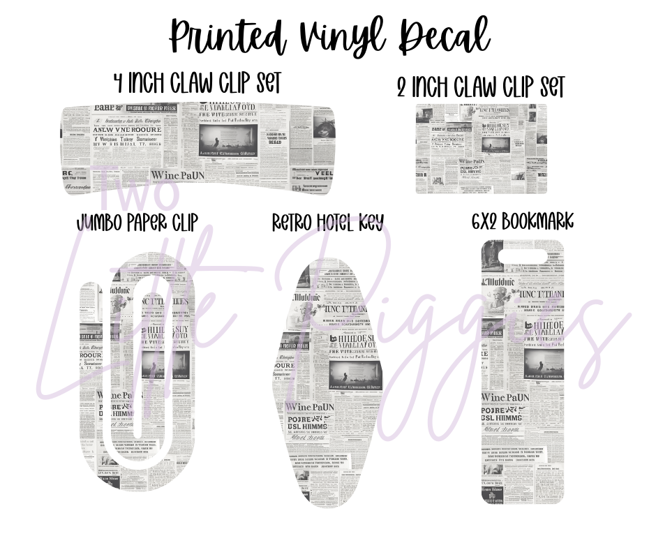 Printed Vinyl - Newspaper