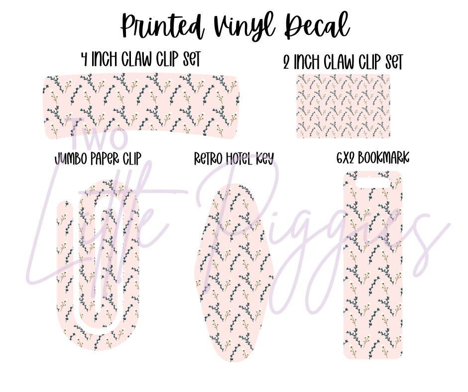 Printed Vinyl - Blue Mustard Floral