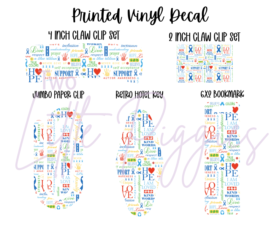 Printed Vinyl - Autism Awareness