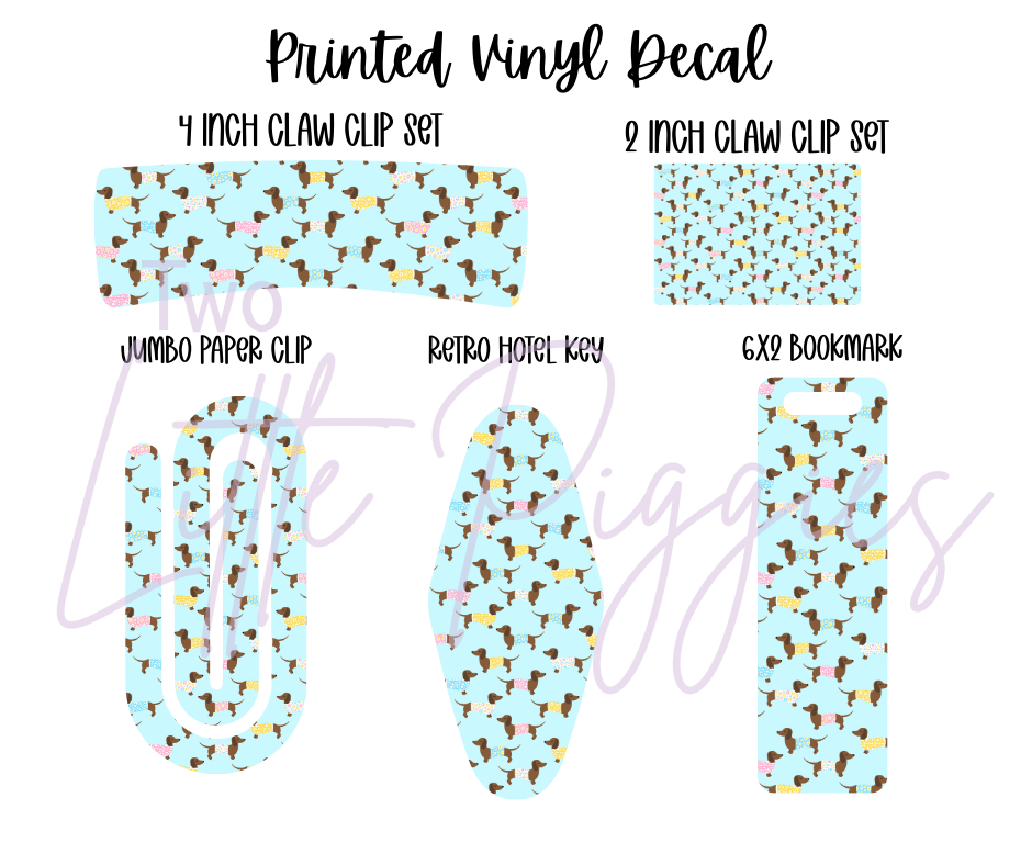 Printed Vinyl - Dachshund Fun