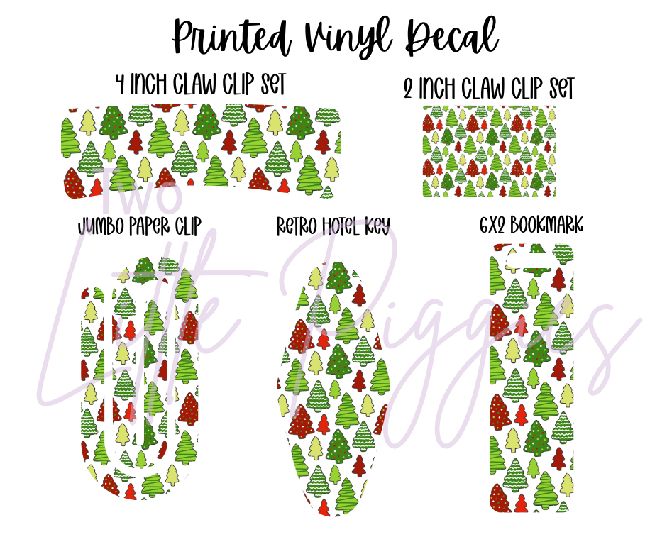 Printed Vinyl - Christmas Trees