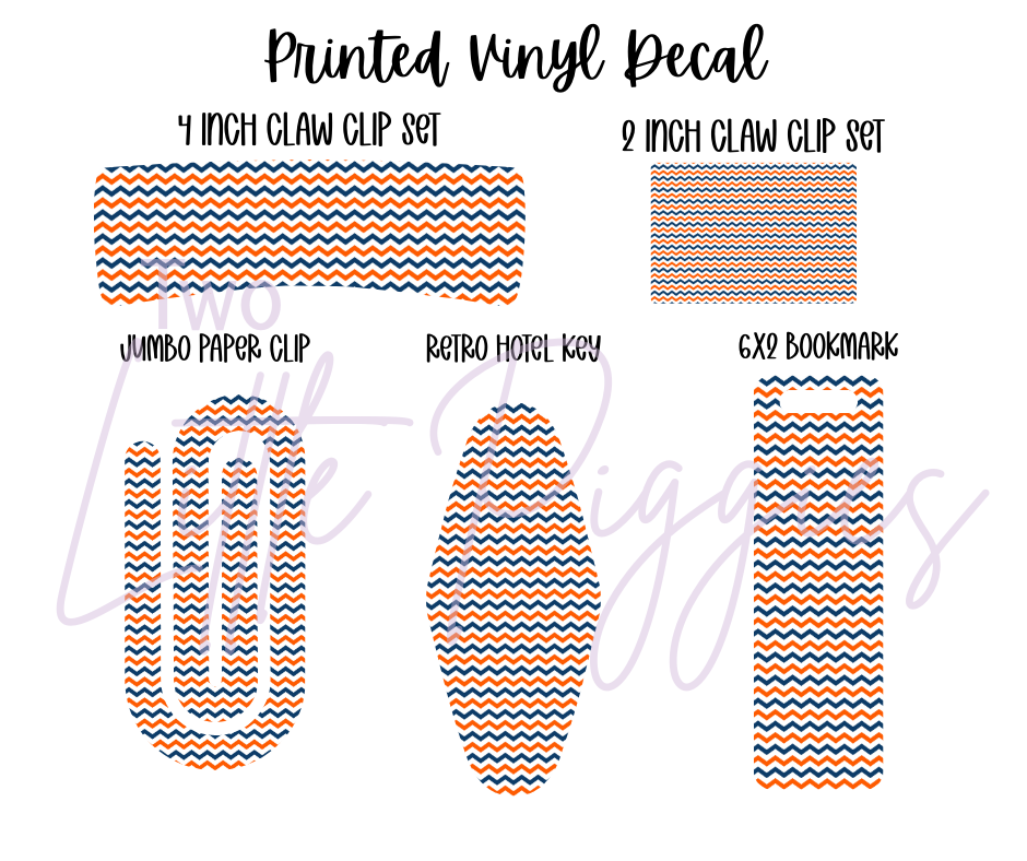 Printed Vinyl - Cheer - Navy and Orange