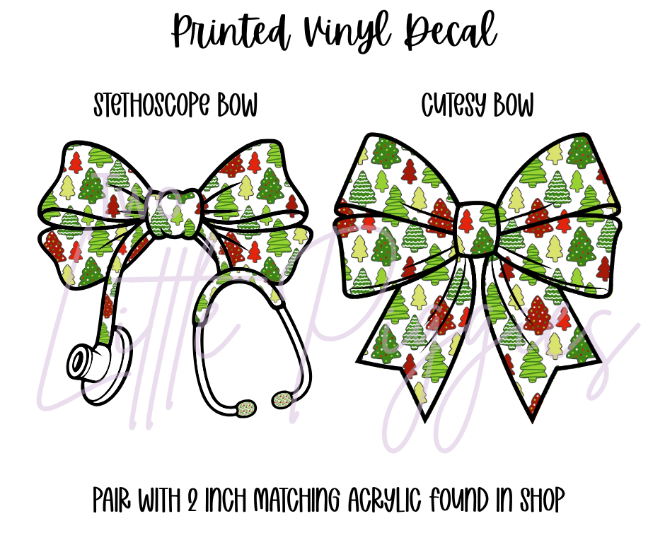 Printed Vinyl - Christmas Trees
