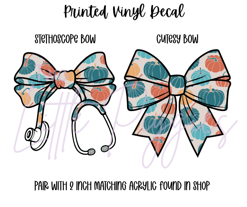Printed Vinyl - Teal Pumpkin