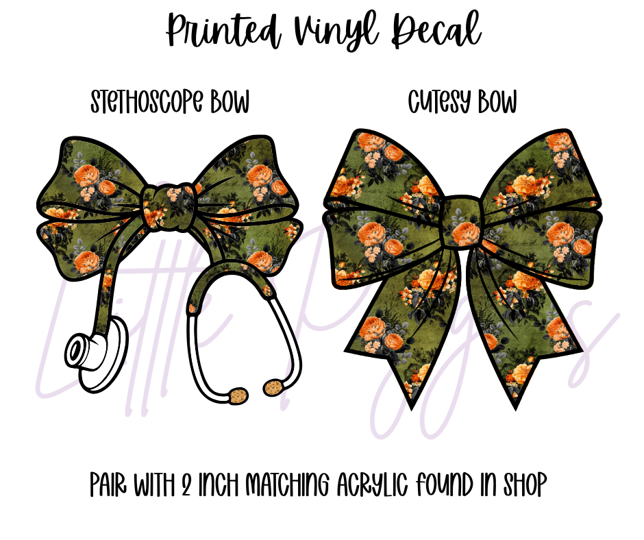 Printed Vinyl - Halloween Floral Collection