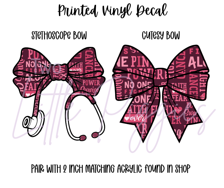 Printed Vinyl - Breast Cancer Awareness