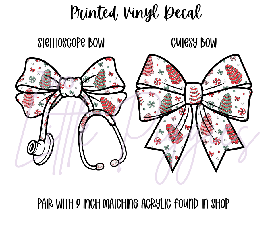 Printed Vinyl - Christmas Cakes