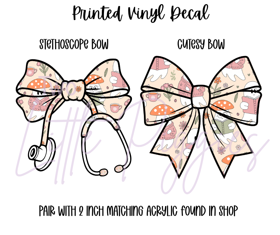 Printed Vinyl - Girl Ghosts and Books