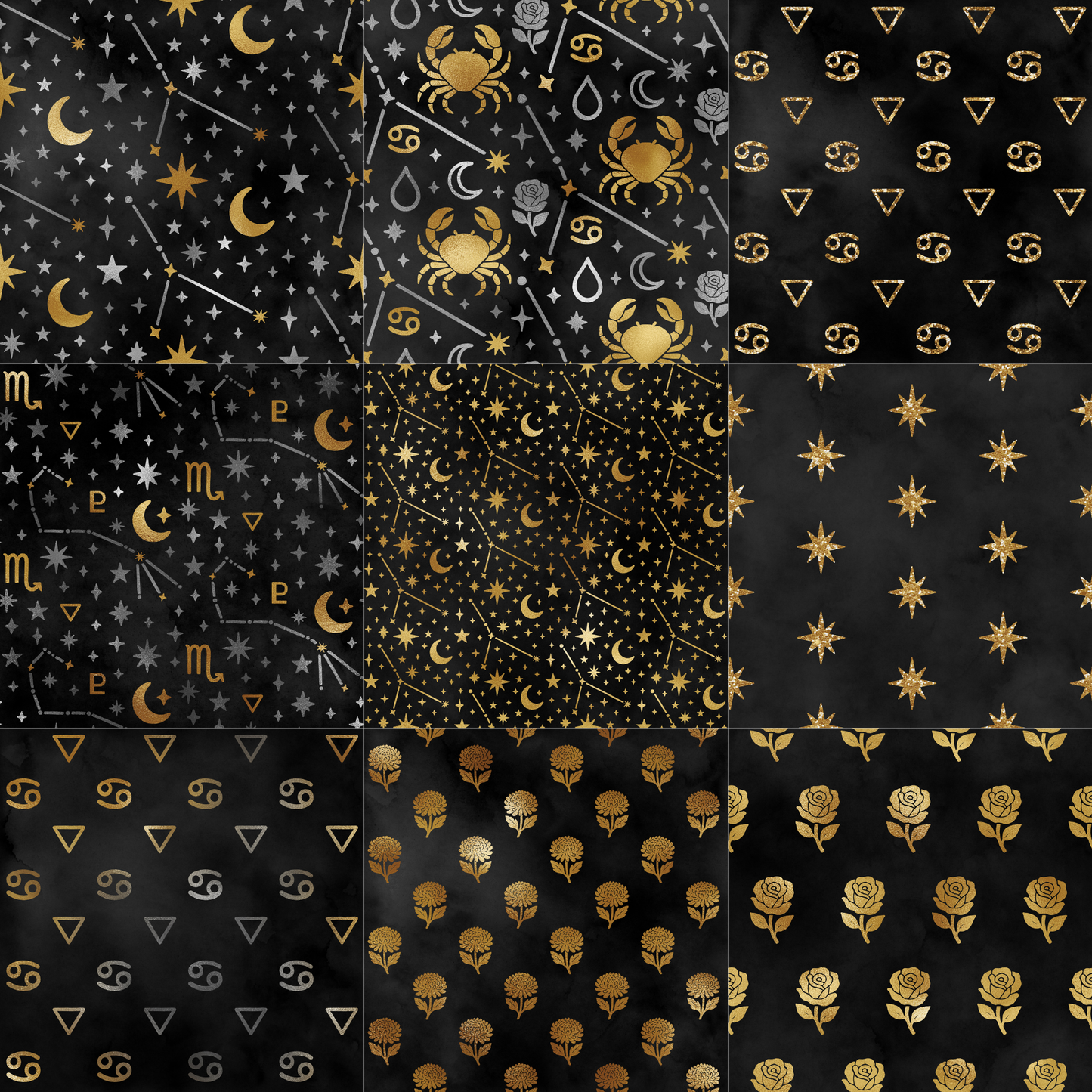 Printed Vinyl - Cancer - Black and Gold