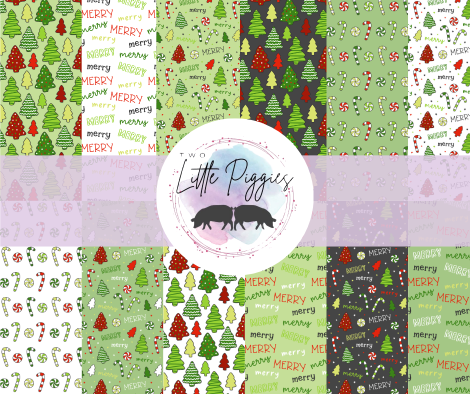 Printed Vinyl - Christmas Trees