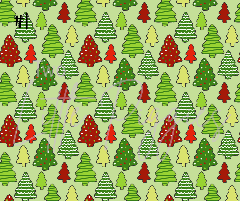 Printed Vinyl - Christmas Trees