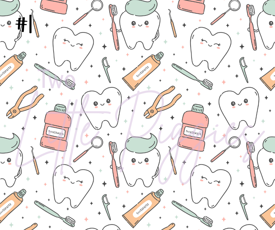 Printed Vinyl - Happy Teeth Collection