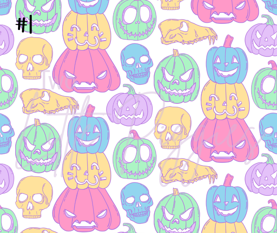 Printed Vinyl - Halloween Pastel Collection