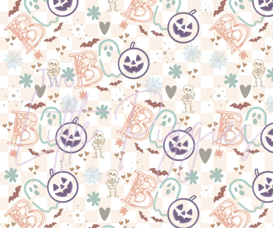 Printed Vinyl - Halloween - Boo Skelli