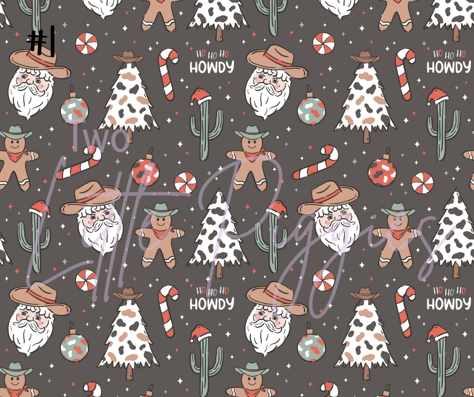 Printed Vinyl - Howdy Christmas