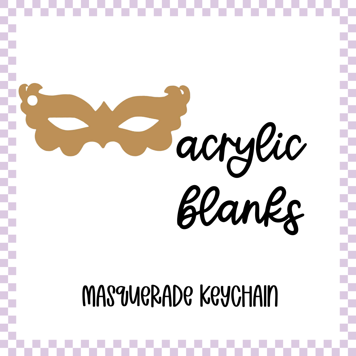 Acrylic Blank - Masquerade Mask (3pc)