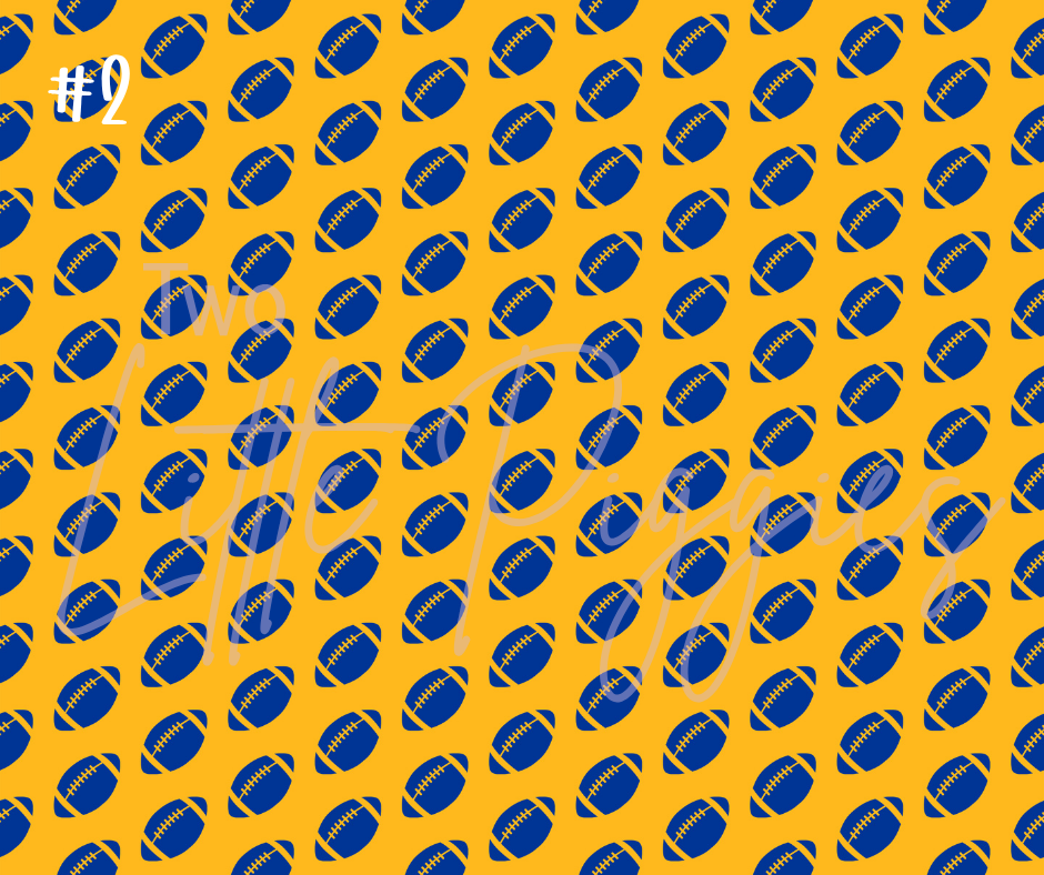 Printed Vinyl - Football - Blue and Gold