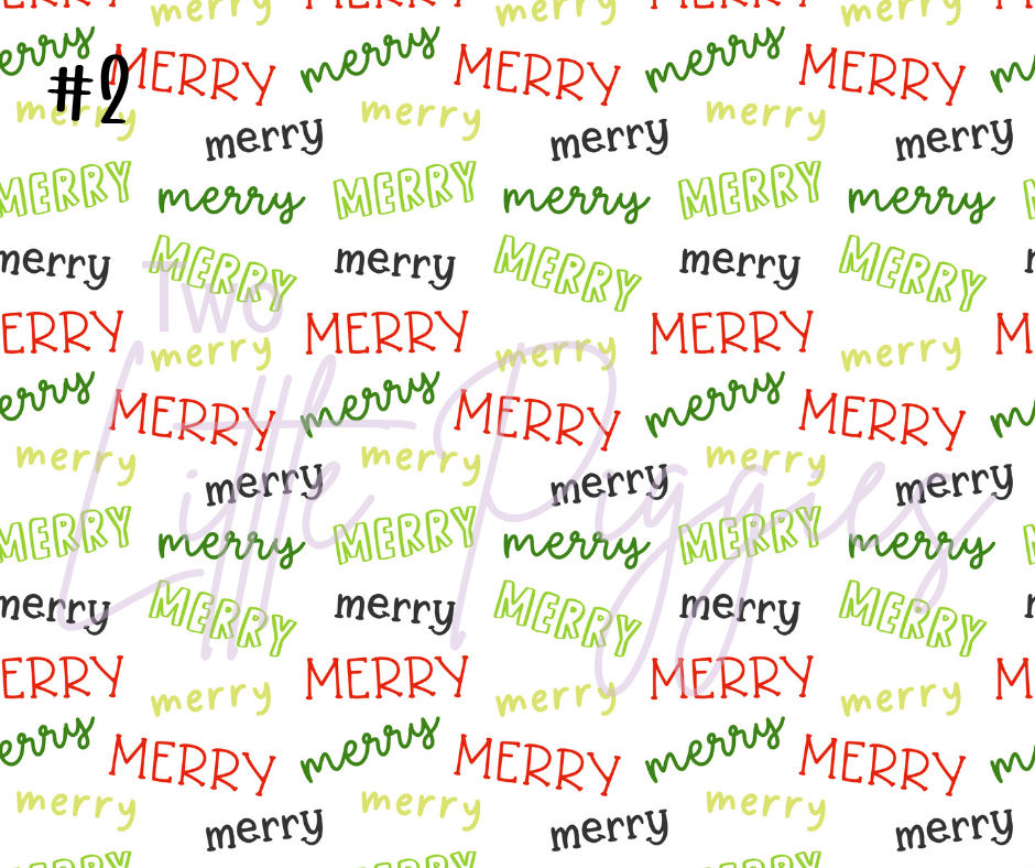 Printed Vinyl - Christmas Trees
