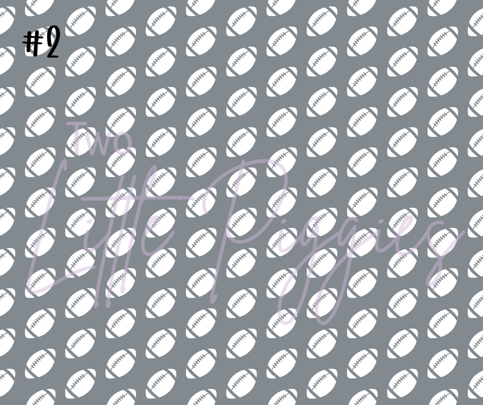 Printed Vinyl - Football - Green and White