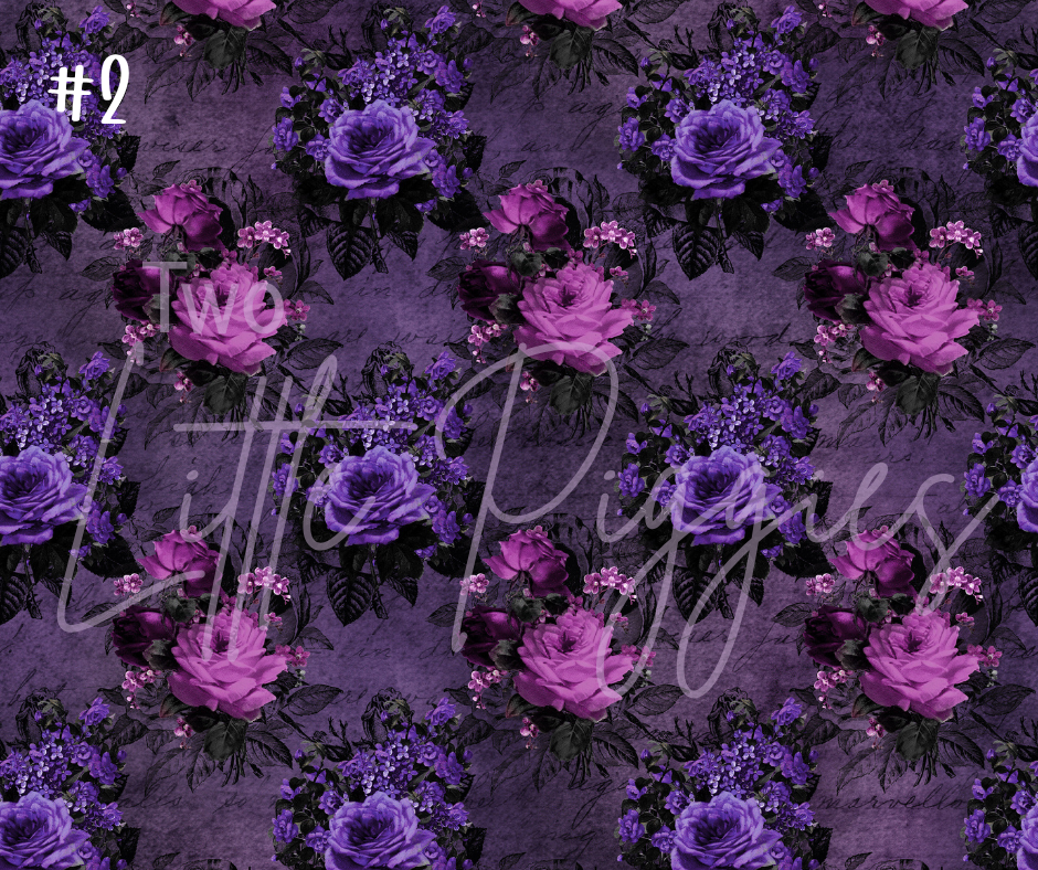 Printed Vinyl - Halloween Floral Collection