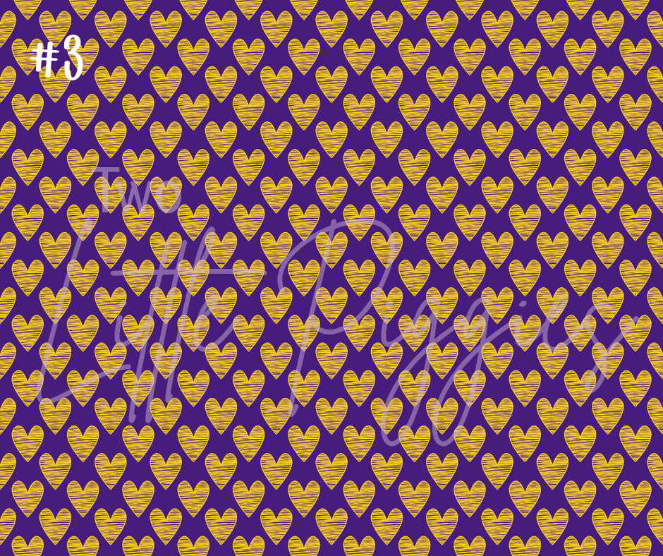 Printed Vinyl - Football - Purple and Gold