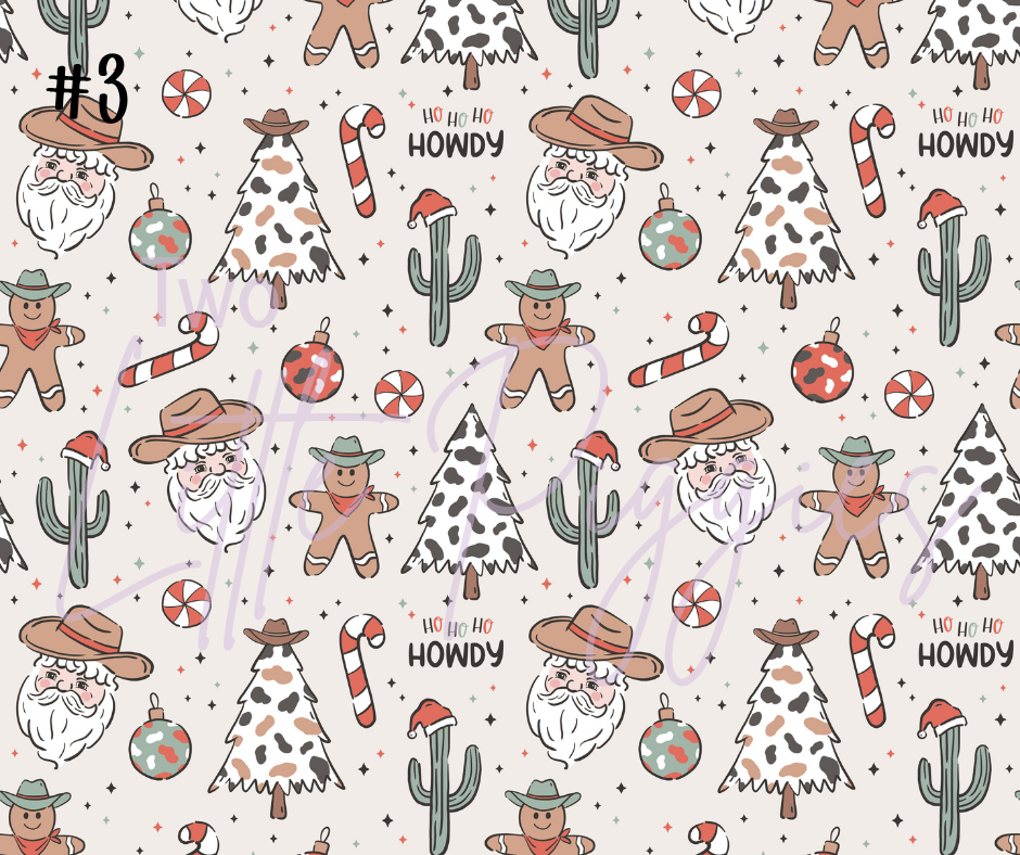 Printed Vinyl - Howdy Christmas