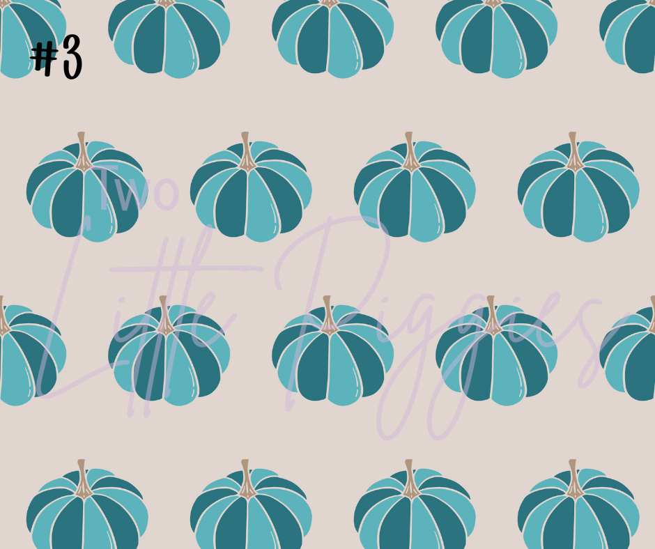 Printed Vinyl - Teal Pumpkin