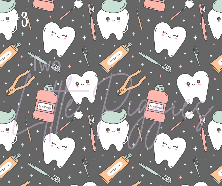 Printed Vinyl - Happy Teeth Collection
